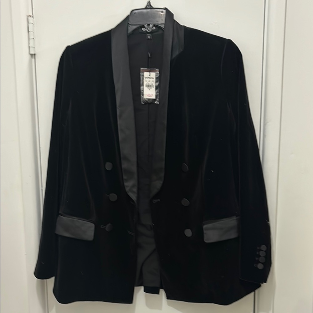 Express Black Velvet Men's Jacket